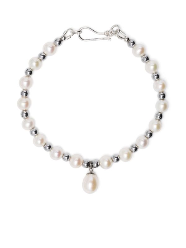 A Sinner in Pearls sterling silver pearl and hematite bracelet | Browns Bracelets
