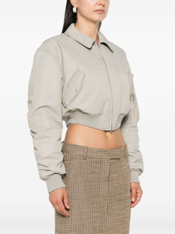 Acne Studios Logo-Embroidered Bomber Jacket | Browns Varsity Jackets
