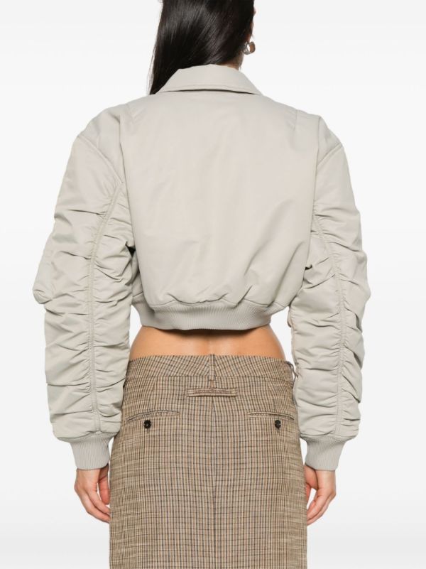 Acne Studios Logo-Embroidered Bomber Jacket | Browns Varsity Jackets