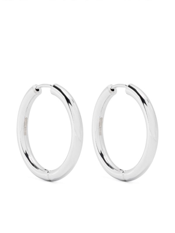 Adina Reyter Sterling Silver Tube Hoop Earrings | Browns Earrings Adina Reyter Sterling Silver Tube Hoop Earrings | Browns Earrings