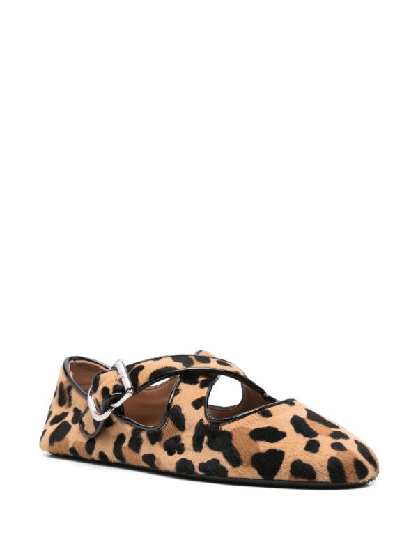Alaïa Neutral Criss Cross Ballet Flats | Browns Ballerina Shoes