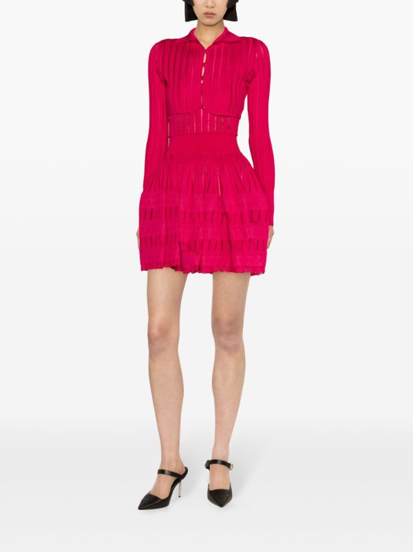 Alaïa Pink Knit Mini Dress | Browns Sweater Dresses