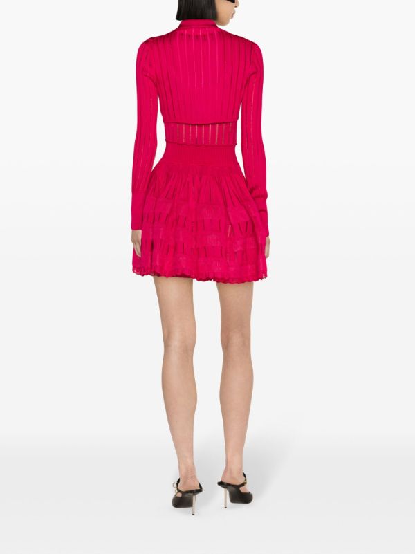 Alaïa Pink Knit Mini Dress | Browns Sweater Dresses