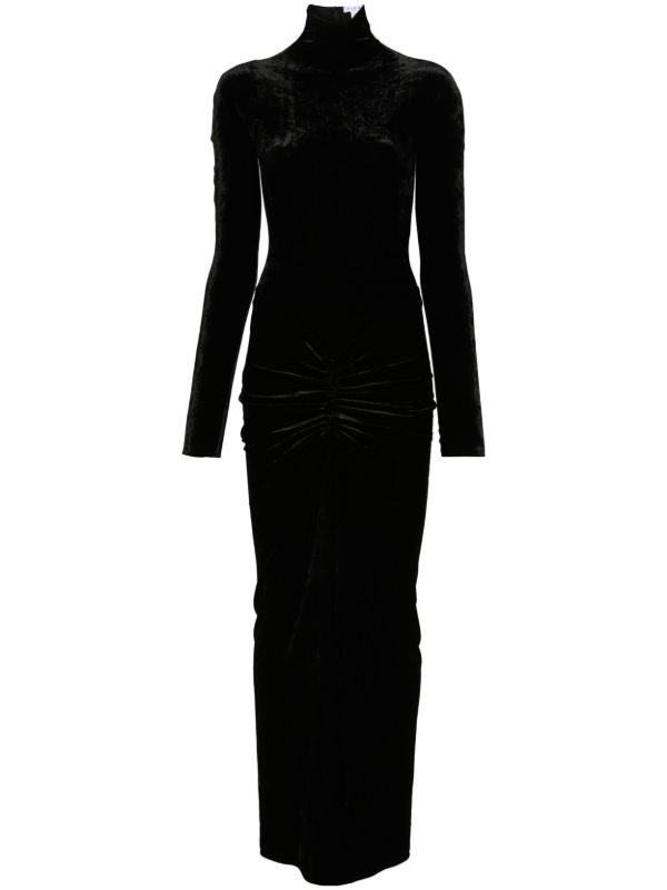 Alaïa Velvet Draped Maxi Dress | Browns Day Dresses