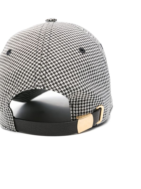 Alexander McQueen Black Skull-Appliqué Cap | Browns Hats