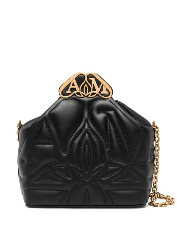 Alexander McQueen Black The Seal Box Leather Cross Body Bag | Browns Messenger & Crossbody Bags
