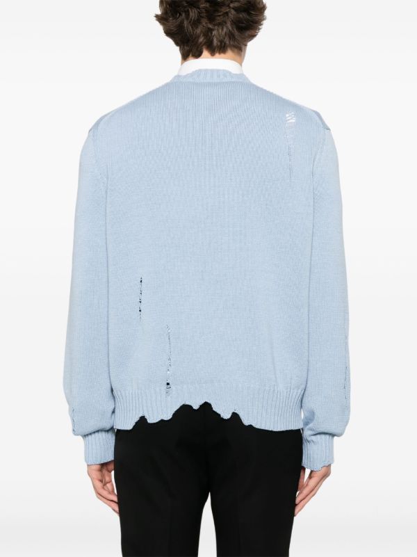 Alexander McQueen Distressed Skull Sweater | Browns Knitted Sweaters