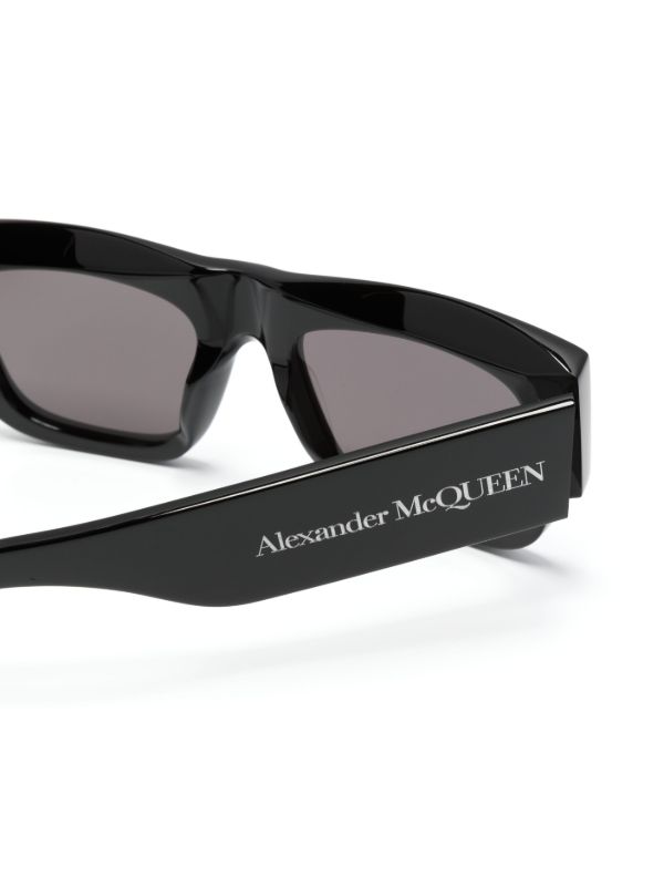 Alexander McQueen Eyewear Black Bold Square-Frame Sunglasses | Browns Sunglasses