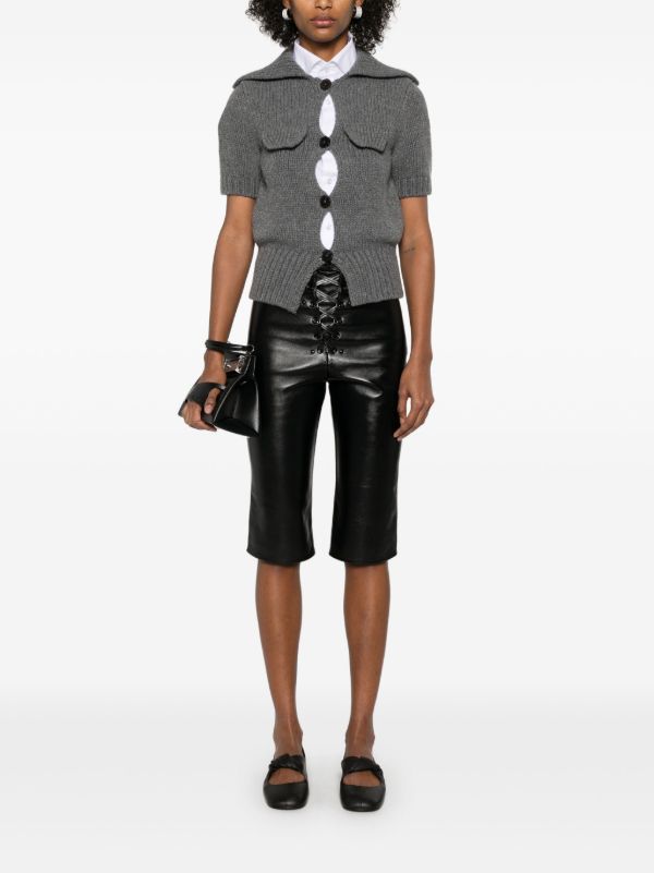 Alexander McQueen Grey Short-Sleeved Cardigan | Browns Cardigans