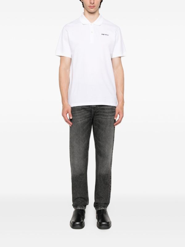 Alexander McQueen Logo-embroidered Polo Shirt | Browns Polo Shirts