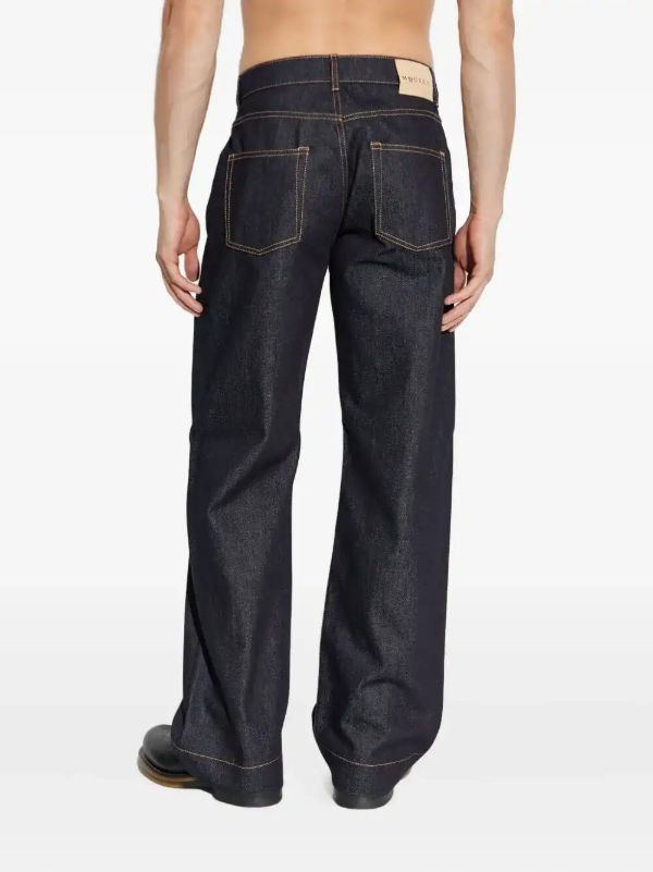 Alexander McQueen Logo-patch Jeans | Browns Wide-Leg Jeans