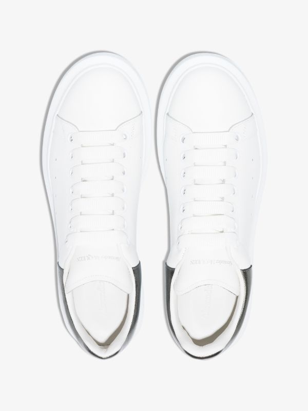 Alexander McQueen White And Silver Oversized Sneakers | Browns Sneakers