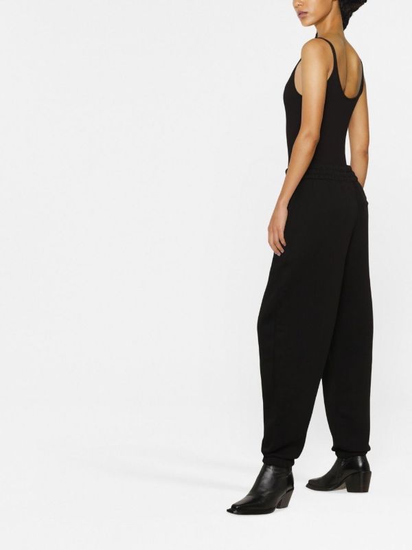 Alexander Wang Black Logo Print Tapered Track Pants | Browns Sweatpants