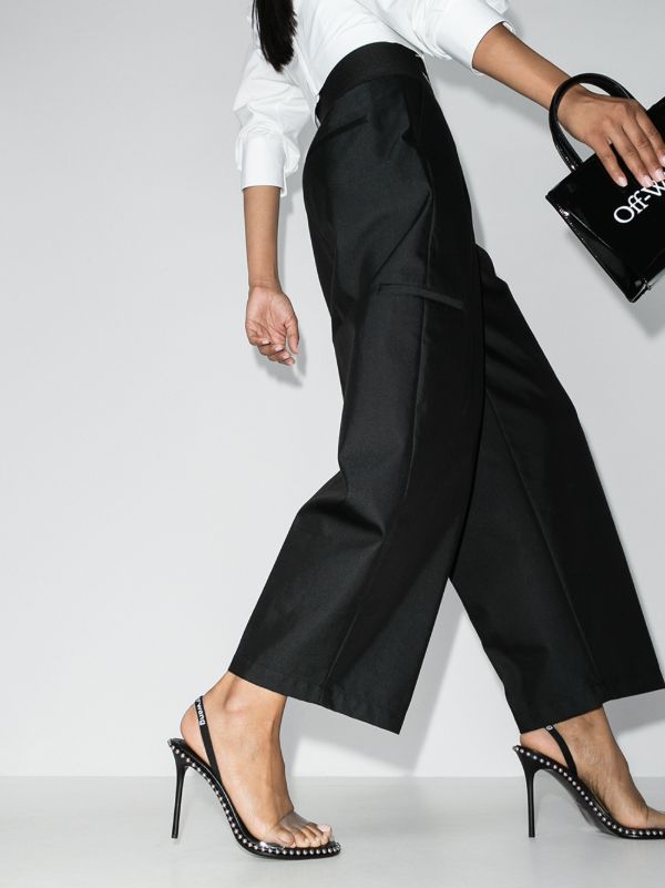 Alexander Wang Black Nova 105 Slingback Leather Sandals | Browns Sandals