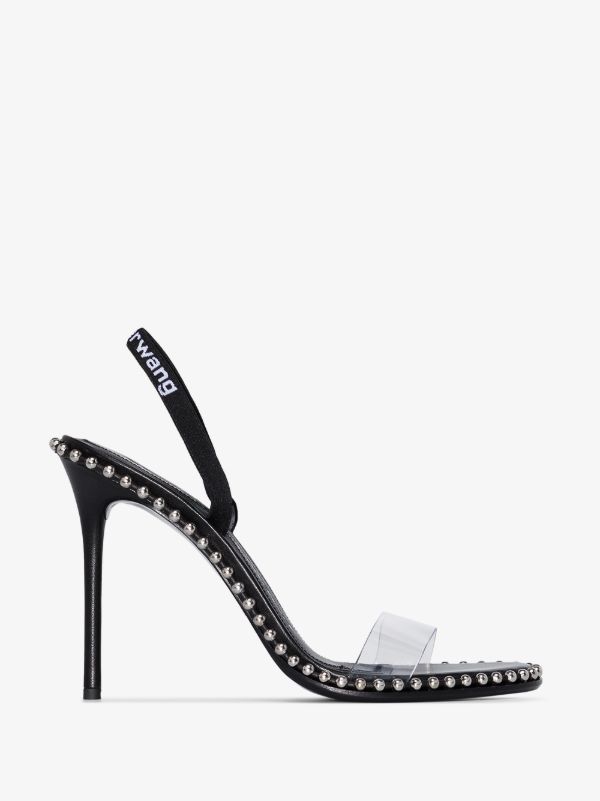Alexander Wang black Nova 105 slingback leather sandals | Browns Sandals