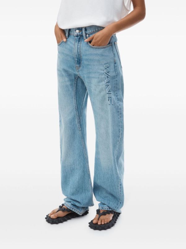 Alexander Wang Logo-embossed Jeans | Browns Straight-Leg Jeans