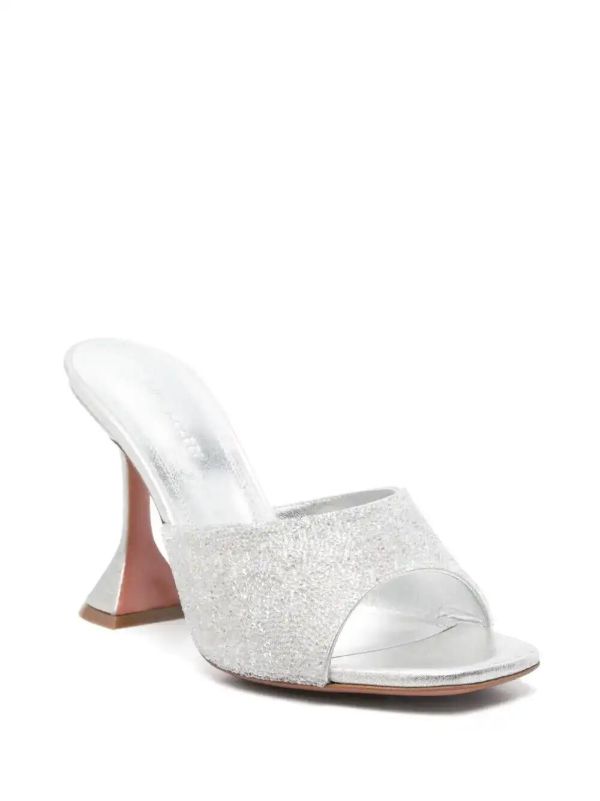 Amina Muaddi 95mm Leather Heeled Sandals | Browns Sandals
