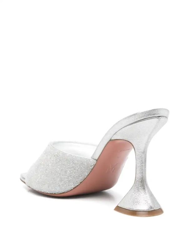 Amina Muaddi 95mm Leather Heeled Sandals | Browns Sandals