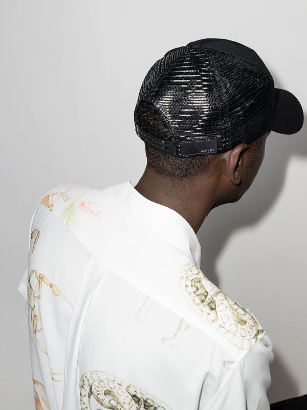 AMIRI Black Core Logo Trucker Hat | Browns Hats