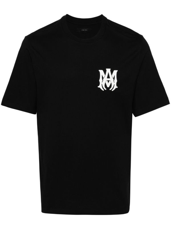 AMIRI Black Logo-Print Short-Sleeve T-shirt | Browns T-Shirts