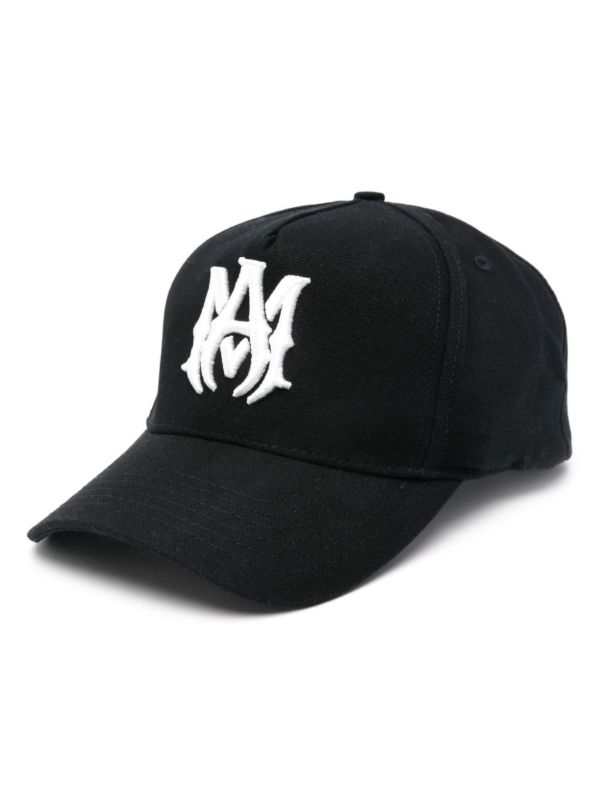 AMIRI Black MA-Embroidered Cotton Cap | Browns Hats