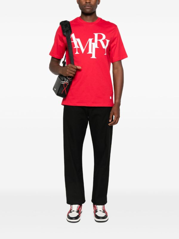 AMIRI Staggered Logo-print T-shirt | Browns T-Shirts