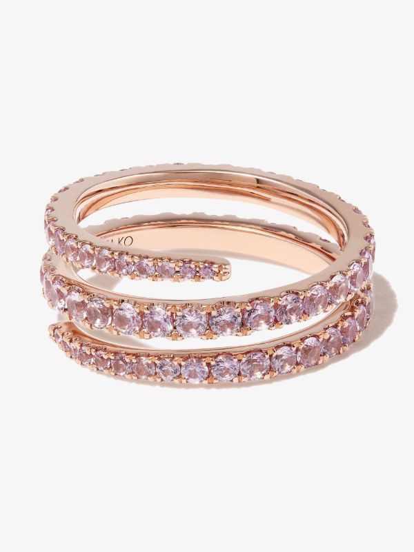 Anita Ko 18K rose gold coiled sapphire ring | Browns Fine Rings