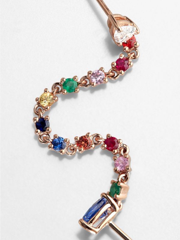 Anita Ko 18K Rose Gold Diamond And Sapphire Earring | Browns Fine Earrings