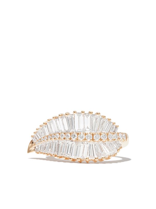 Anita Ko 18K Yellow Gold Diamond Palm Leaf Ring | Browns Fine Rings