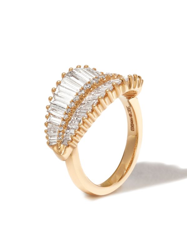 Anita Ko 18K Yellow Gold Diamond Palm Leaf Ring | Browns Fine Rings