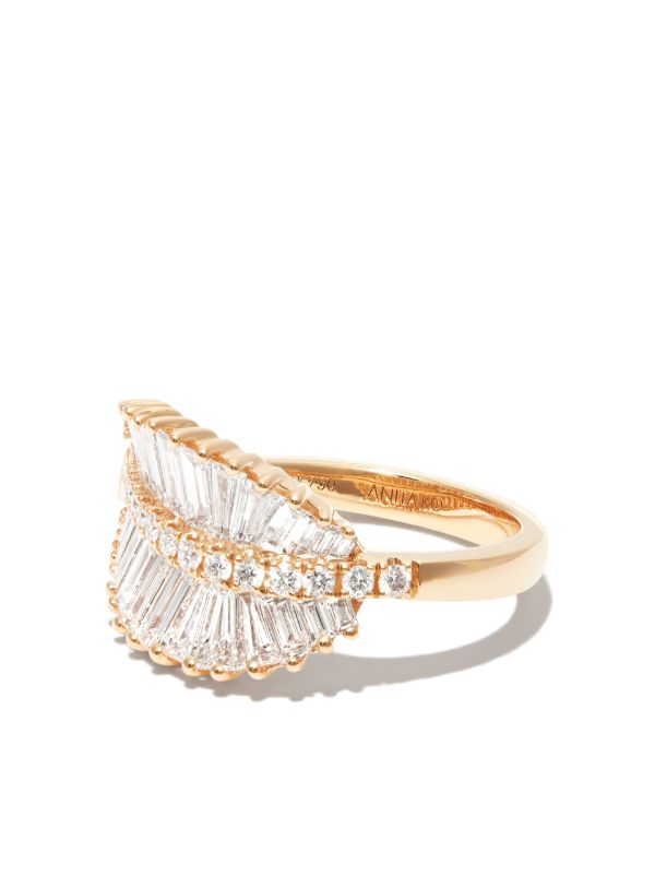 Anita Ko 18K yellow gold diamond palm leaf ring | Browns Fine Rings