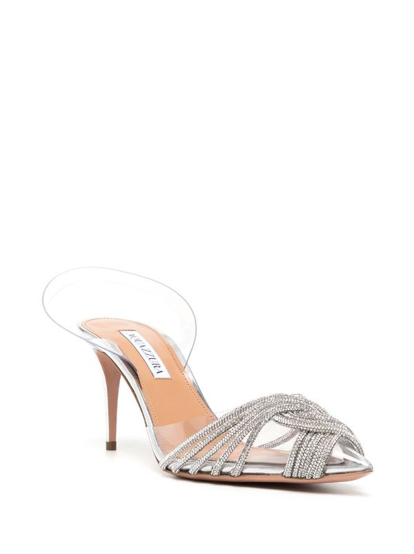 Aquazzura Green Gatsby 80 Slingback Pumps | Browns Pumps