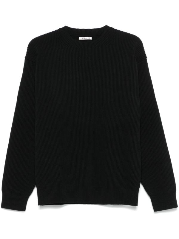 Auralee Supe Fine Wool Ribbed-Knit Sweater | Browns Knitted Sweaters