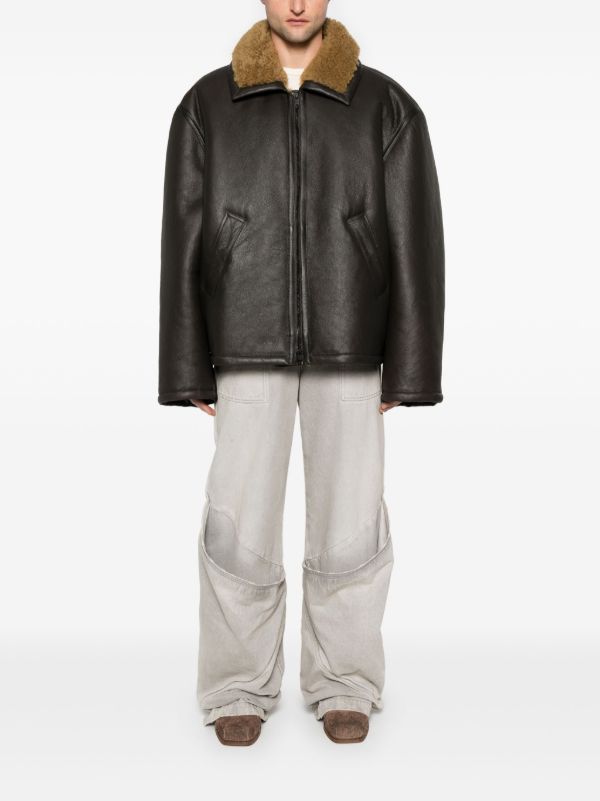 Balenciaga Aviator Leather Jacket | Browns Leather Jackets