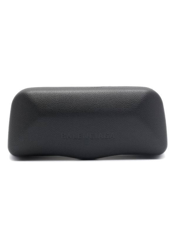 Balenciaga Eyewear Black Mono Rectangle Sunglasses | Browns Sunglasses