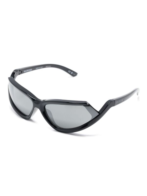 Balenciaga Eyewear Black Side XPander Cat-Eye Sunglasses | Browns Sunglasses