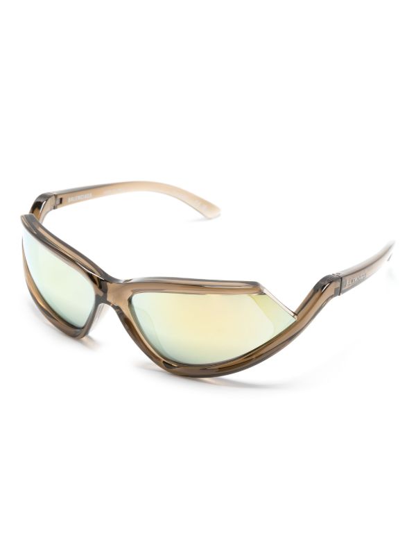 Balenciaga Eyewear Brown Side Xpander Cat-eye Sunglasses | Browns Sunglasses