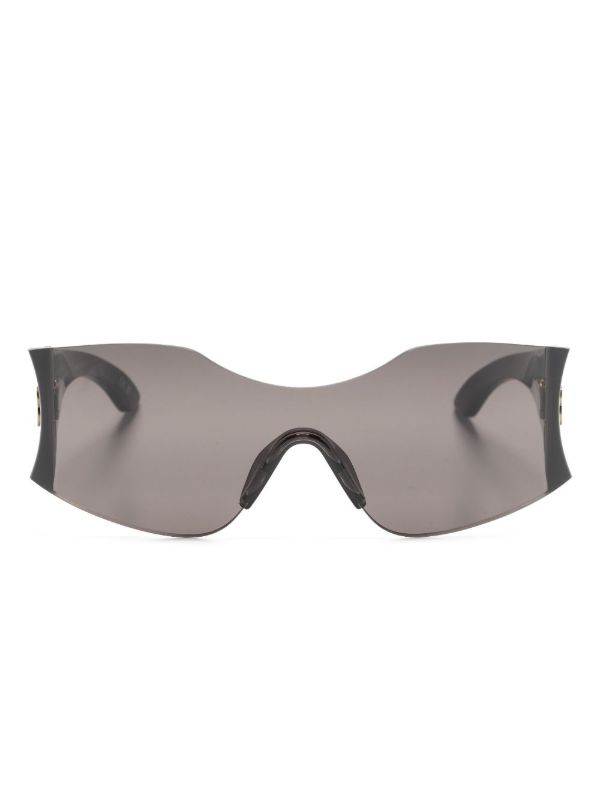 Balenciaga Eyewear Hourglass shield-frame sunglasses | Browns Sunglasses Balenciaga Eyewear Hourglass shield-frame sunglasses | Browns Sunglasses