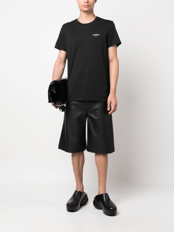 Balmain Black Logo Print T-shirt | Browns T-Shirts