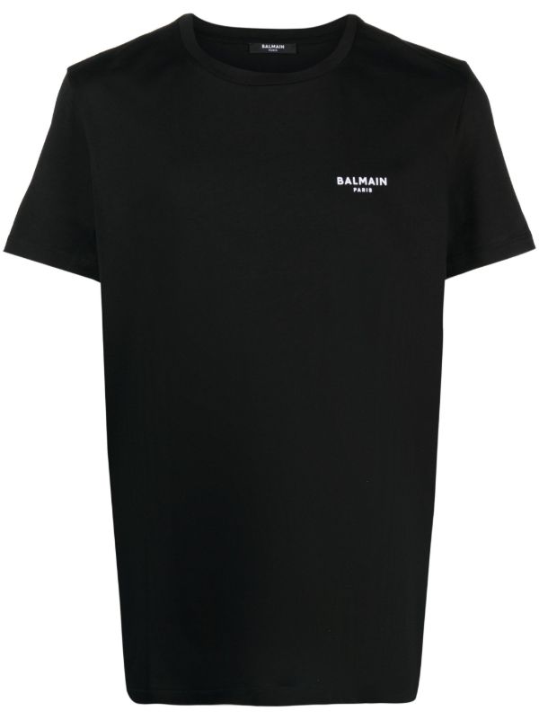 Balmain Black Logo Print T-shirt | Browns T-Shirts