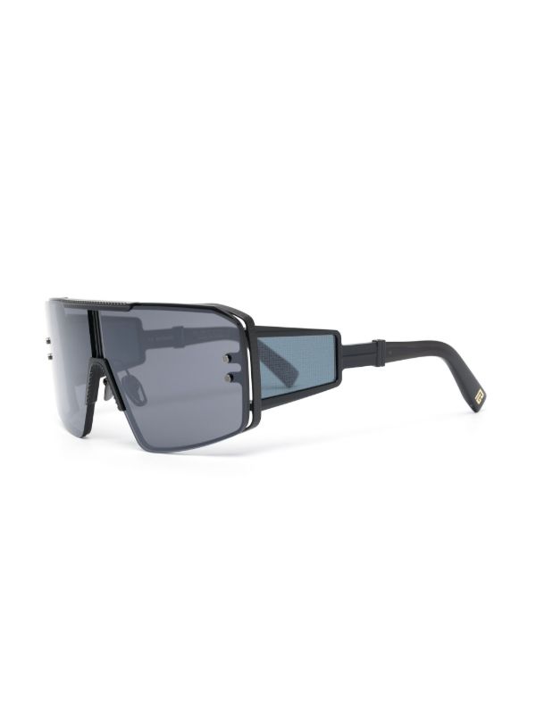 Balmain Eyewear Black Le Masque Mask-Frame Sunglasses | Browns Sunglasses