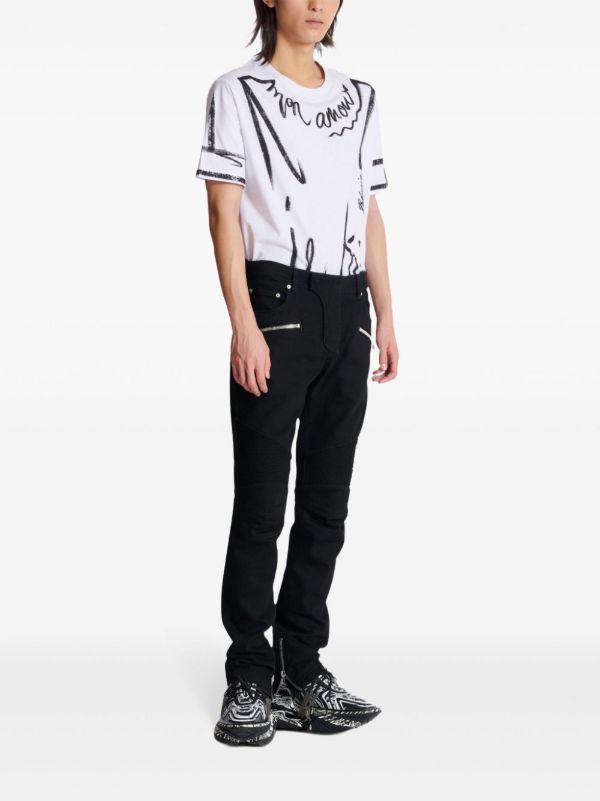 Balmain Slim-Fit Biker Jeans | Browns Skinny Jeans