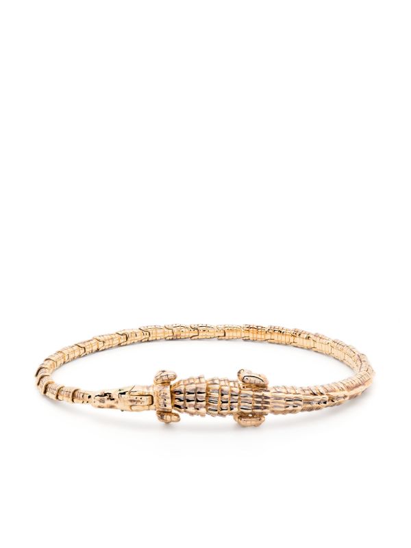 Bibi van der Velden 18K Yellow Gold Alligator Wrap Tsavorite Bracelet | Browns Fine Bracelets