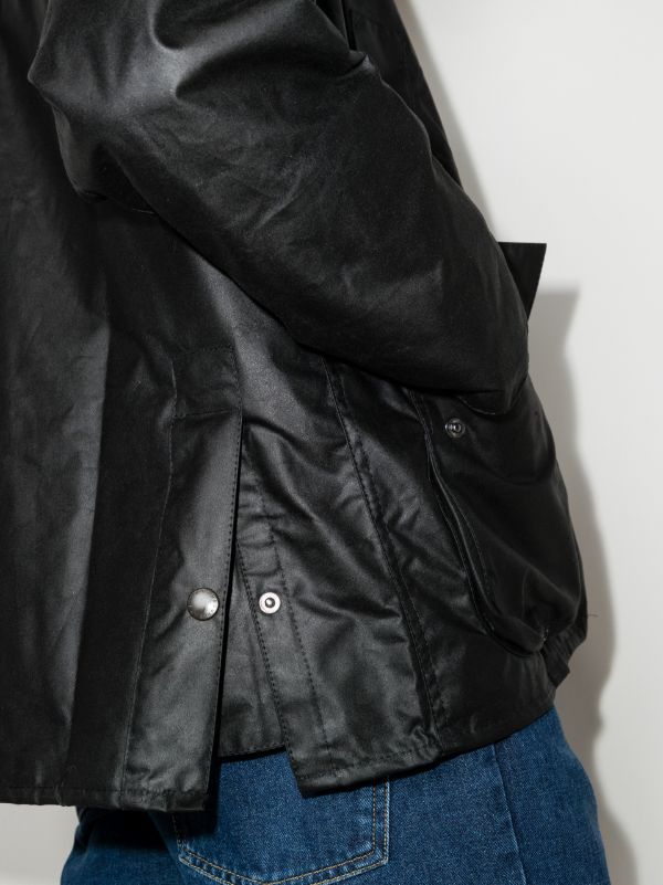 Black Barbour Bedale Wax Jacket| Browns Lightweight Jackets