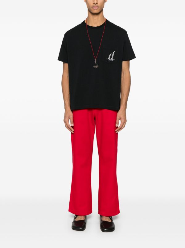 BODE Black Recreation Sails Pocket T-Shirt | Browns T-Shirts