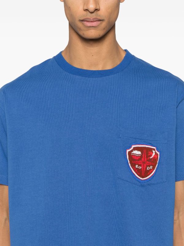 BODE Blue Crest Pocket T-Shirt | Browns T-Shirts