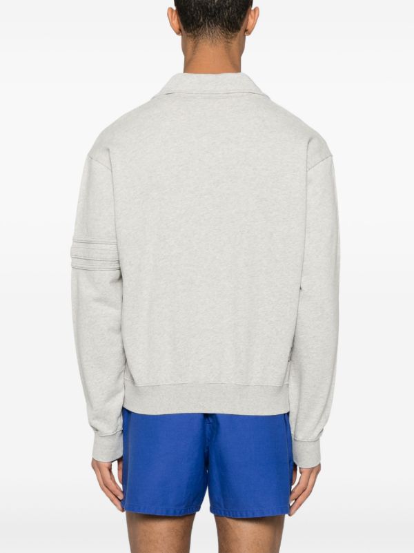 BODE Grey Cotton Polo Sweatshirt | Browns Sweatshirts