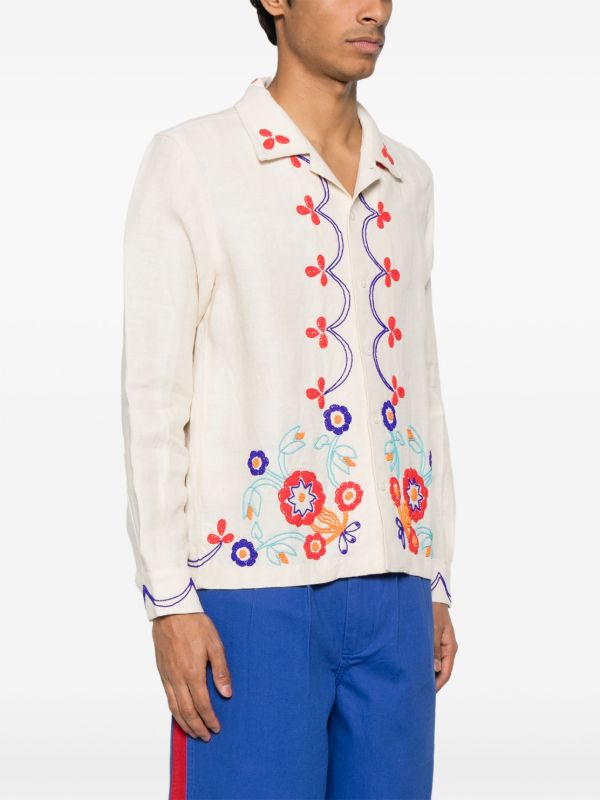 BODE Neutrals Garden Party Shirt | Browns Shirts