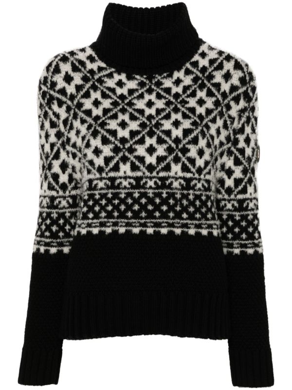 BOGNER Intarsia-Knit Roll-Neck Sweater | Browns Knitted Sweaters
