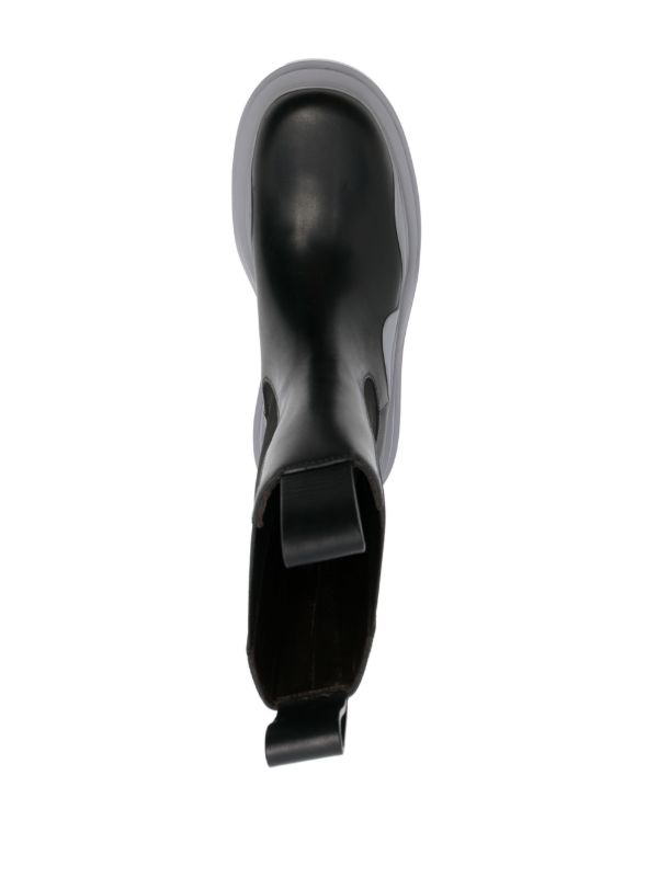 Bottega Veneta Black Tire Leather Chelsea Boots | Browns Boots